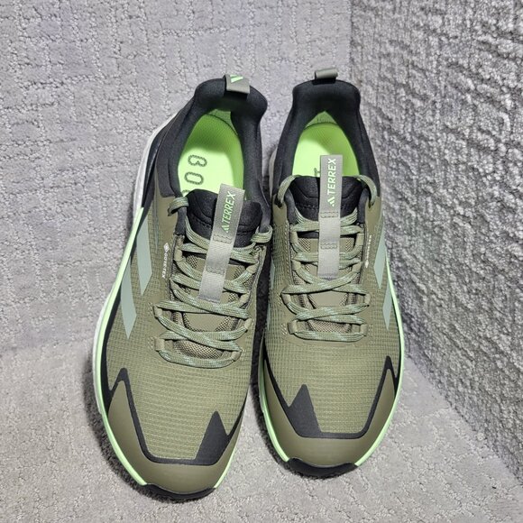 Adidas Terrex Free Hiker 2.0 Low Men's Size 9 Gore-Tex Olive Green Hiking Shoes. - Picture 10 of 11